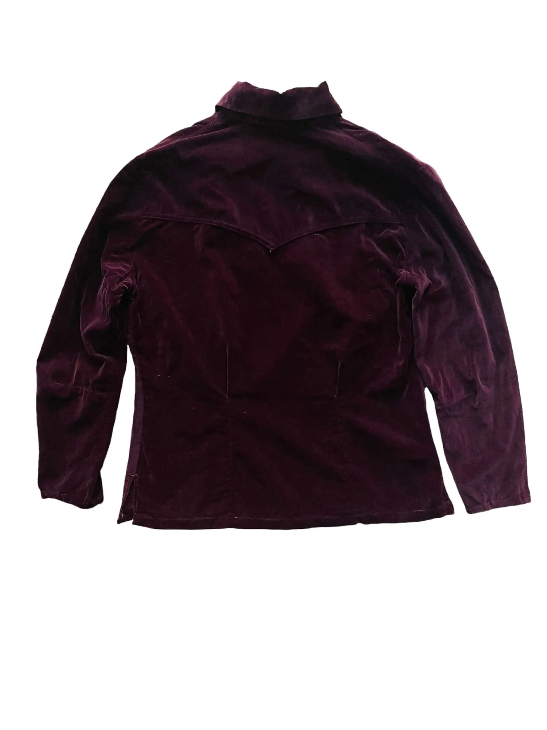 1950s Western Velvet Top with Silver Concho Buttons