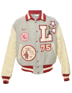 1970s Knights of the Gridiron Grey Team Jacket - L