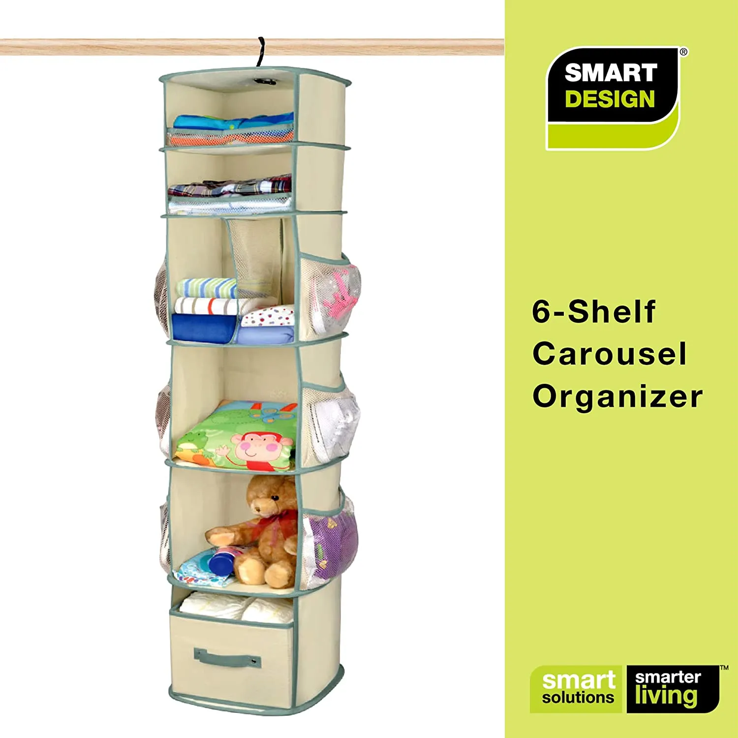 6-Pocket Smart Carousel Organizer