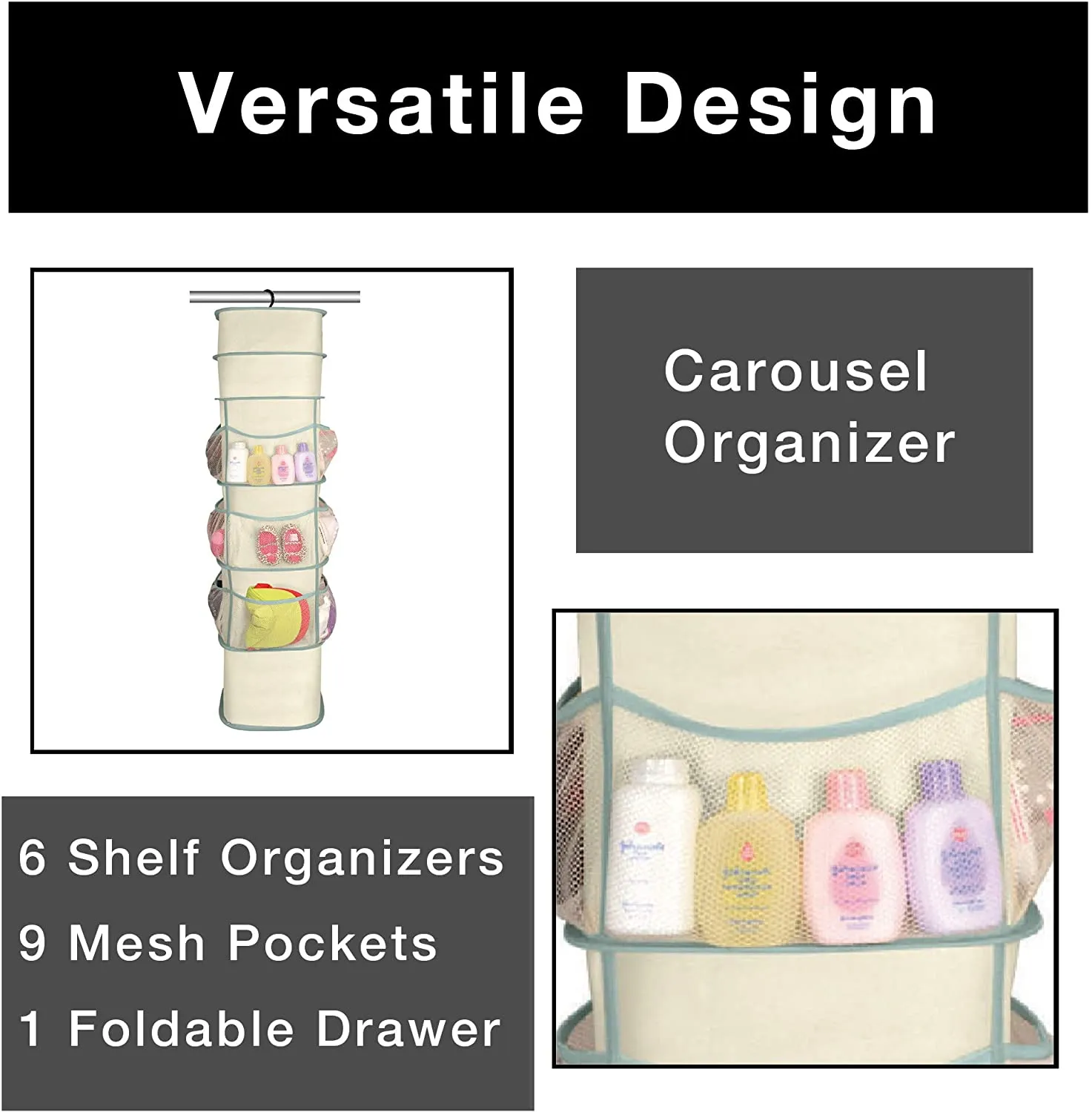 6-Pocket Smart Carousel Organizer