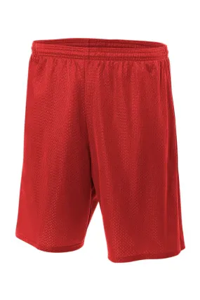 A4 Youth Moisture Wicking Mesh Shorts - Scarlet Red