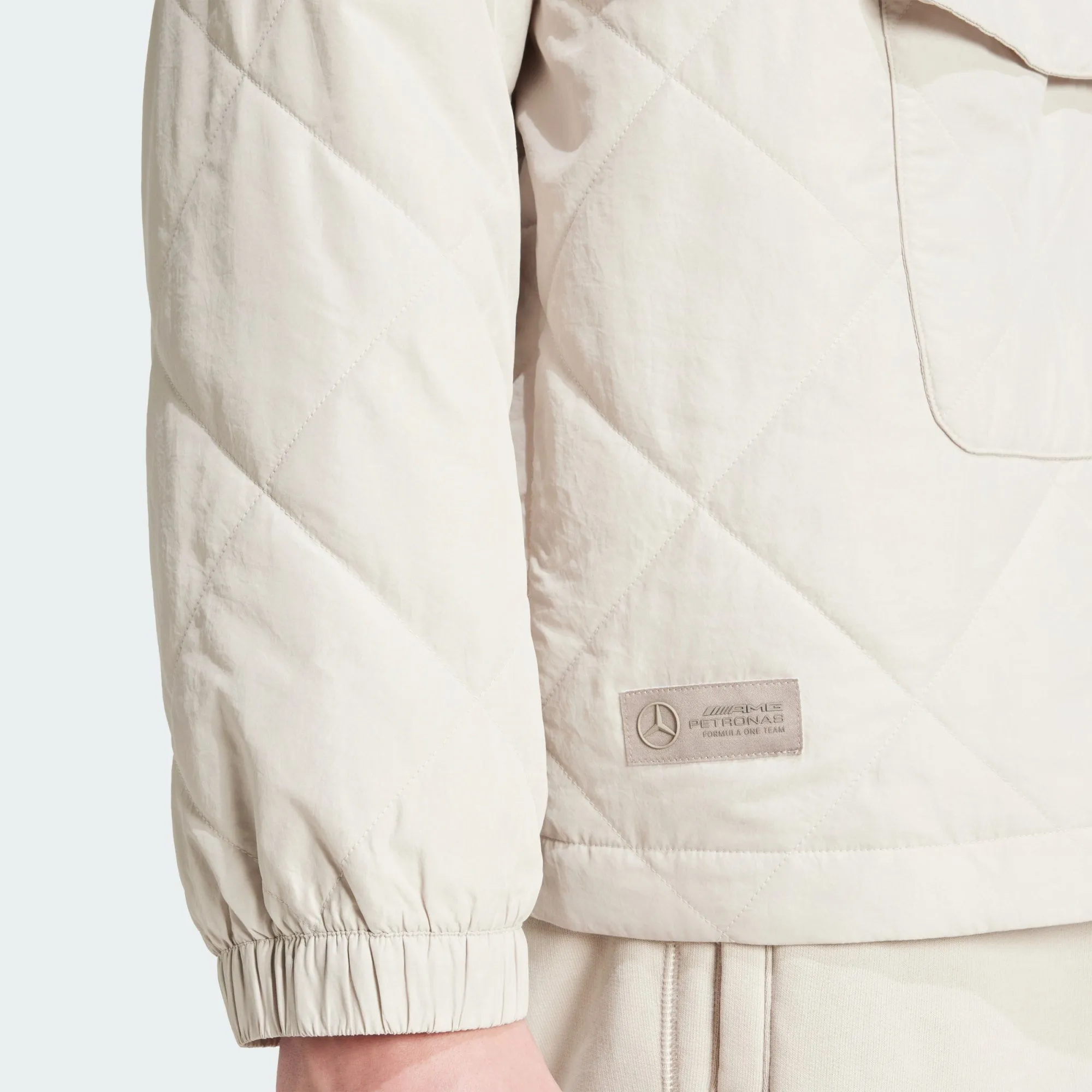 adidas Originals x Mercedes AMG Petronas F1 Team Premium Sweat Jacket Putty Beige
