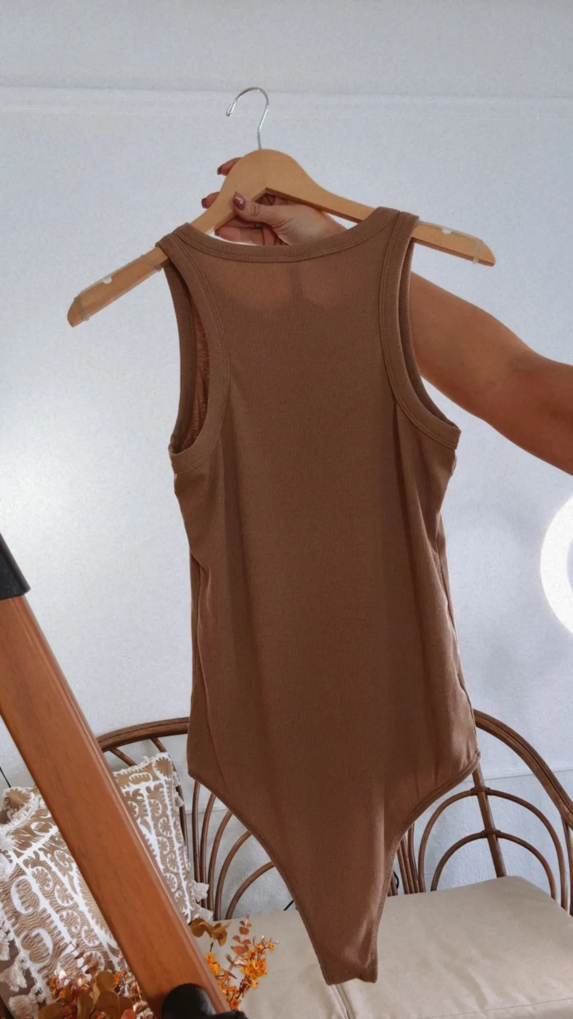 All Me Ribbed Bodysuit, Camel