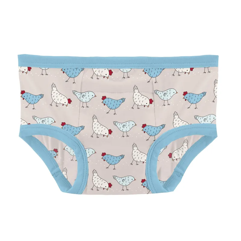 Bamboo Training Pants - Latte Chickens
