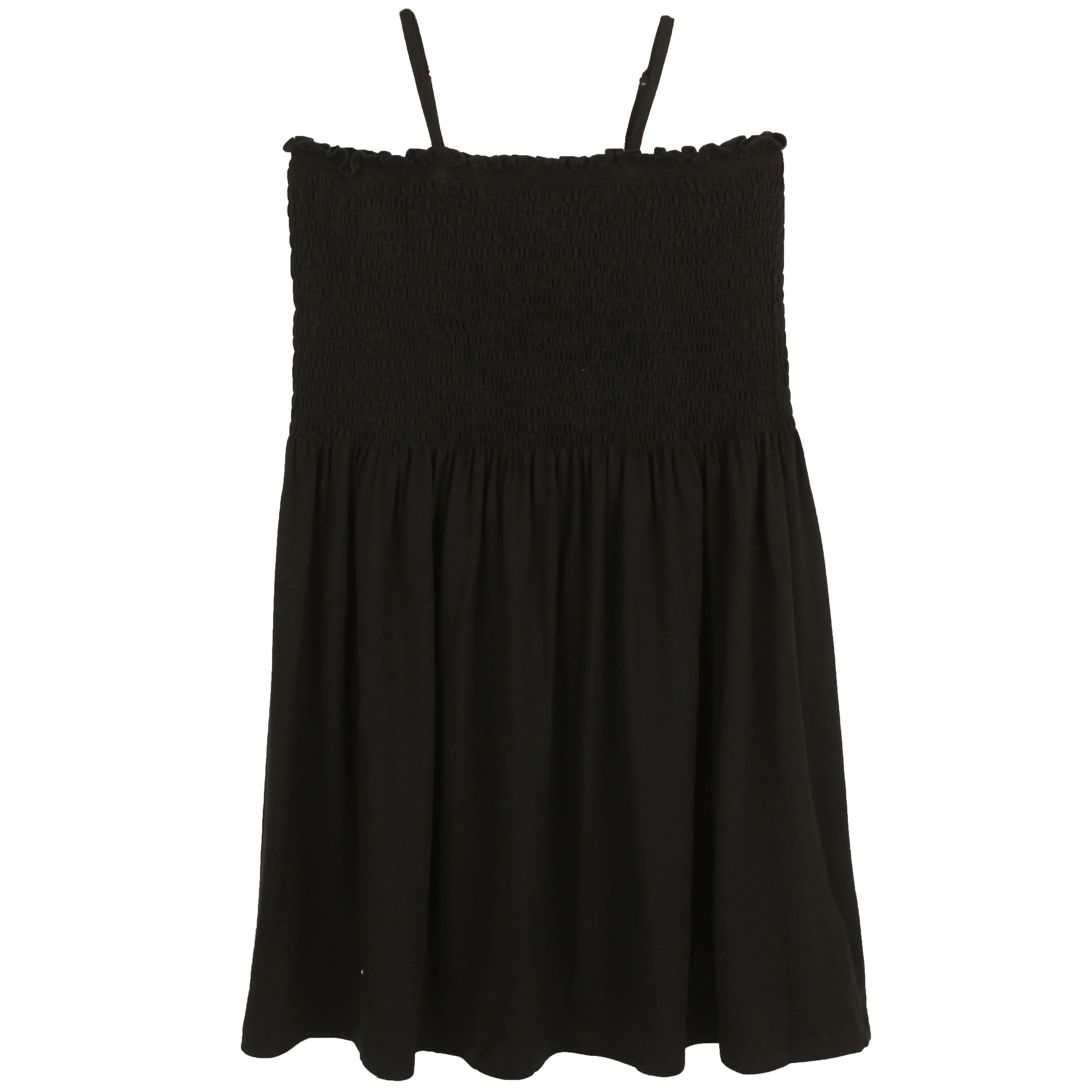 Black Shirred Tween Dress