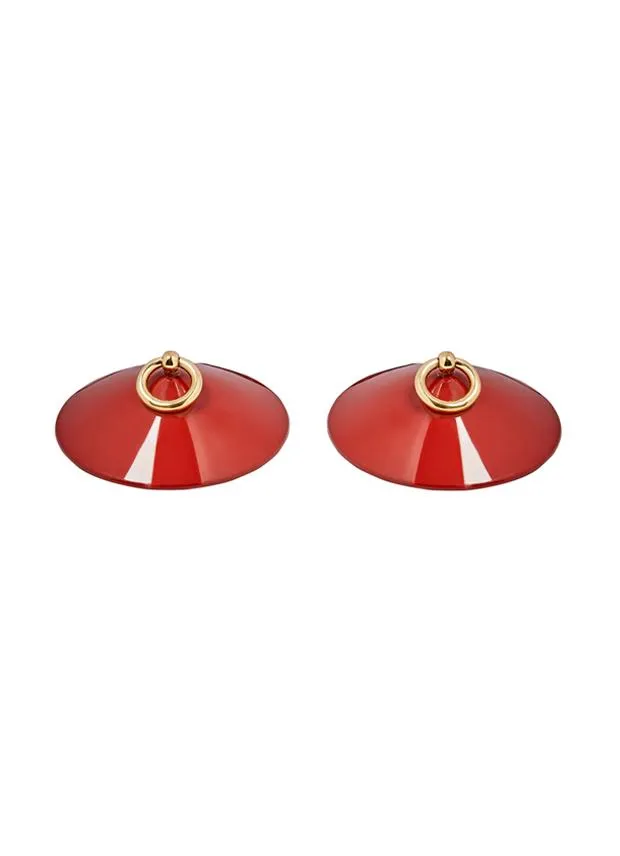 Bordelle 'O' Enamel Nipplets | RED