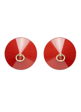Bordelle 'O' Enamel Nipplets | RED