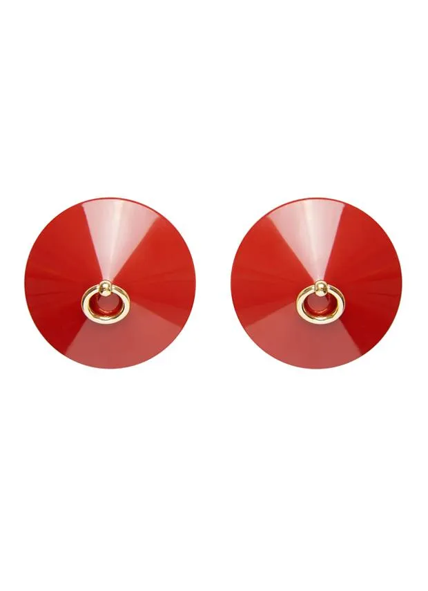 Bordelle 'O' Enamel Nipplets | RED