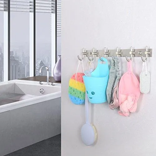 Caligrafx Coat Hooks, Heavy Duty Single Hat Kitchen Bath Towel Hook Robe Closet Clothes Hanger Rail Garment Rack Holder Home, Wall Mounted