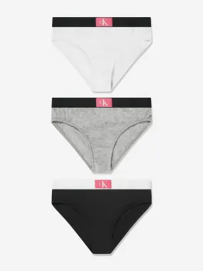 Calvin Klein Girls Bikini Knickers Set (3 Pack) in White
