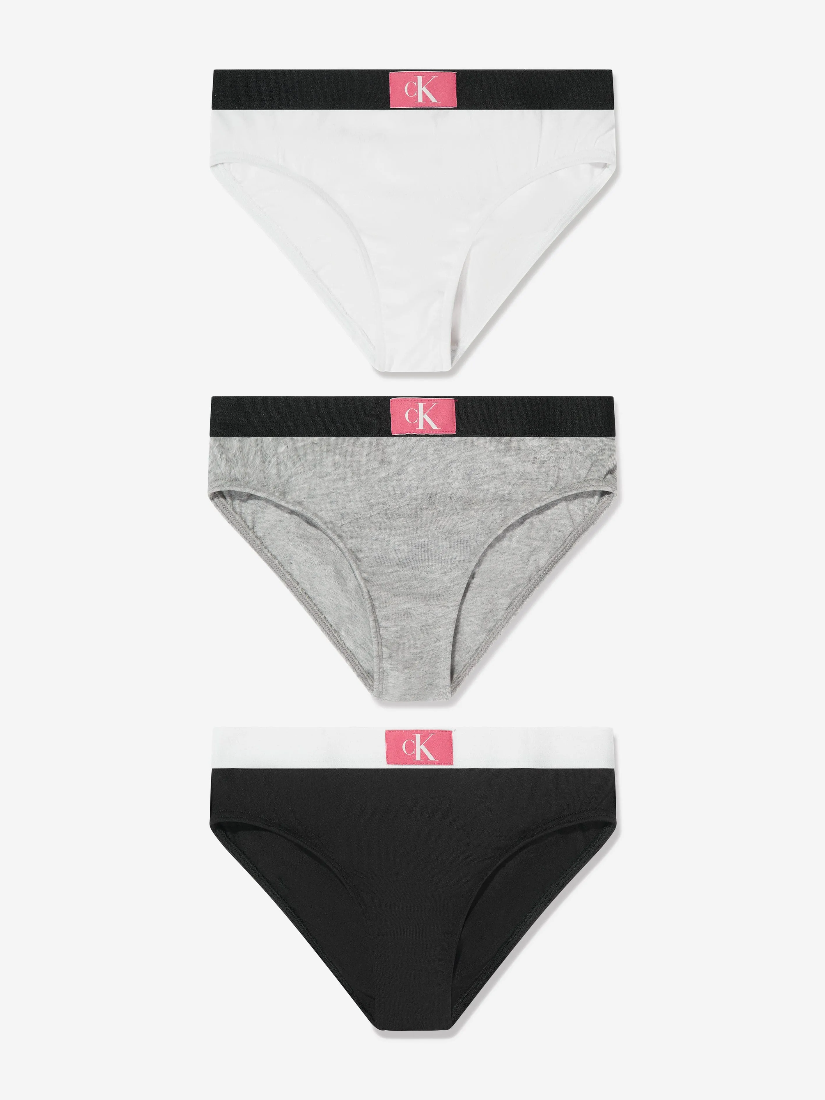 Calvin Klein Girls Bikini Knickers Set (3 Pack) in White