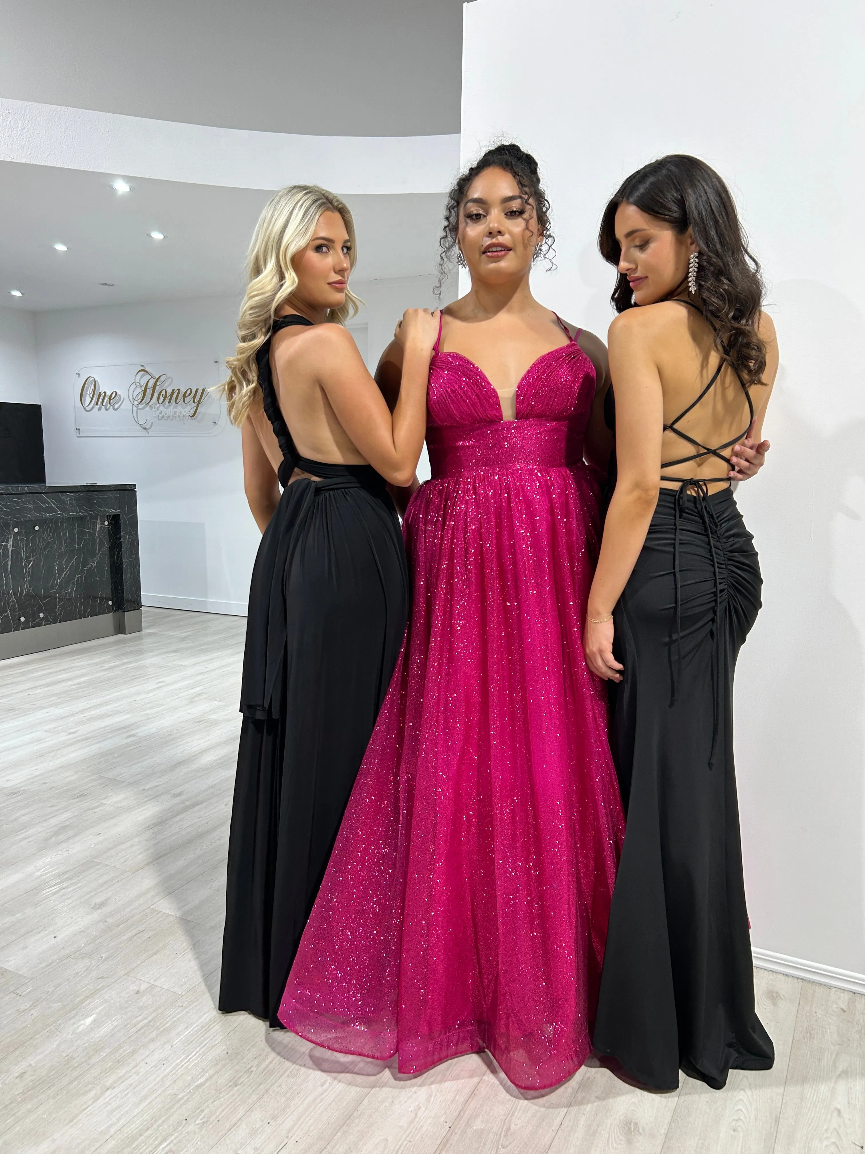 CAPREE Silky Multi Wear Tie Up Bridesmaid Dress