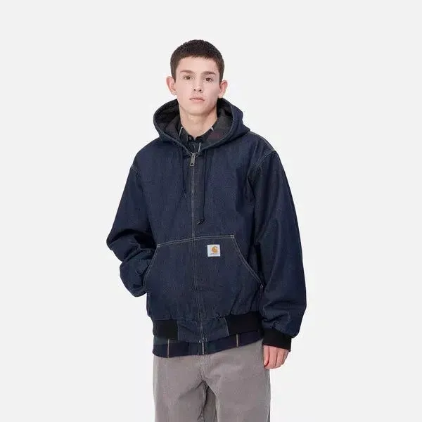 Carhartt WIP OG Active Jacket Winter Blue One Washed Denim