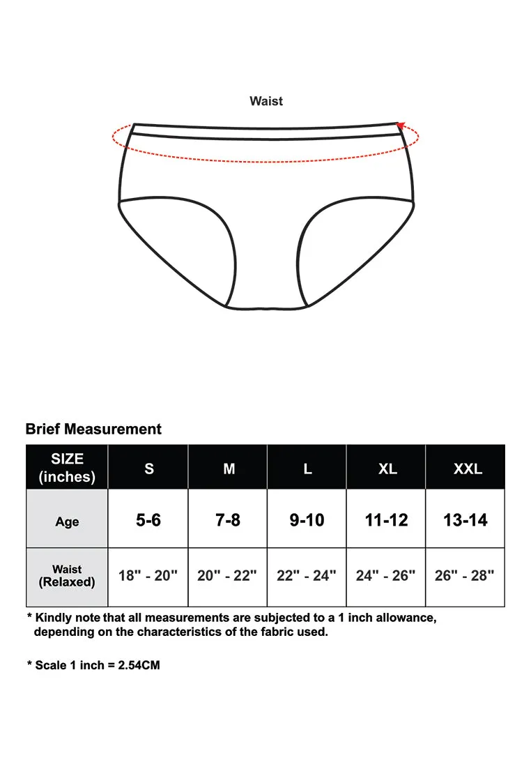Cheetah Kids Girls Underwear Comfortable Cotton Mix 5 in 1 Briefs (Mini) - CJG-1090(R)
