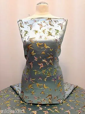 CHINESE ORIENTAL BUTTERFLY BROCADE SILKY SATIN DRESS FABRIC 44" wide Mtex M57