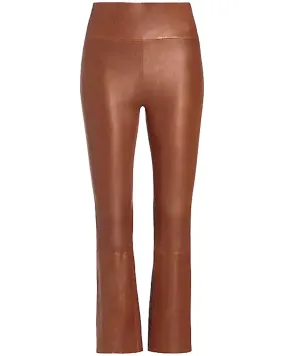 Cinnamon Leather Ankle Flare Legging