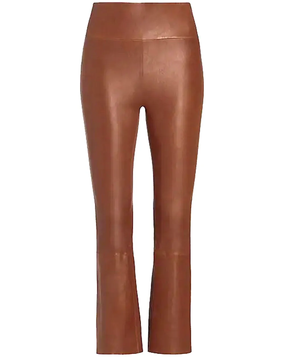 Cinnamon Leather Ankle Flare Legging