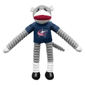 Columbus Blue Jackets Team Sock Monkey Pet Toy