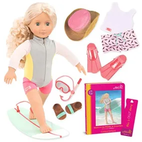 Coral Doll with Book