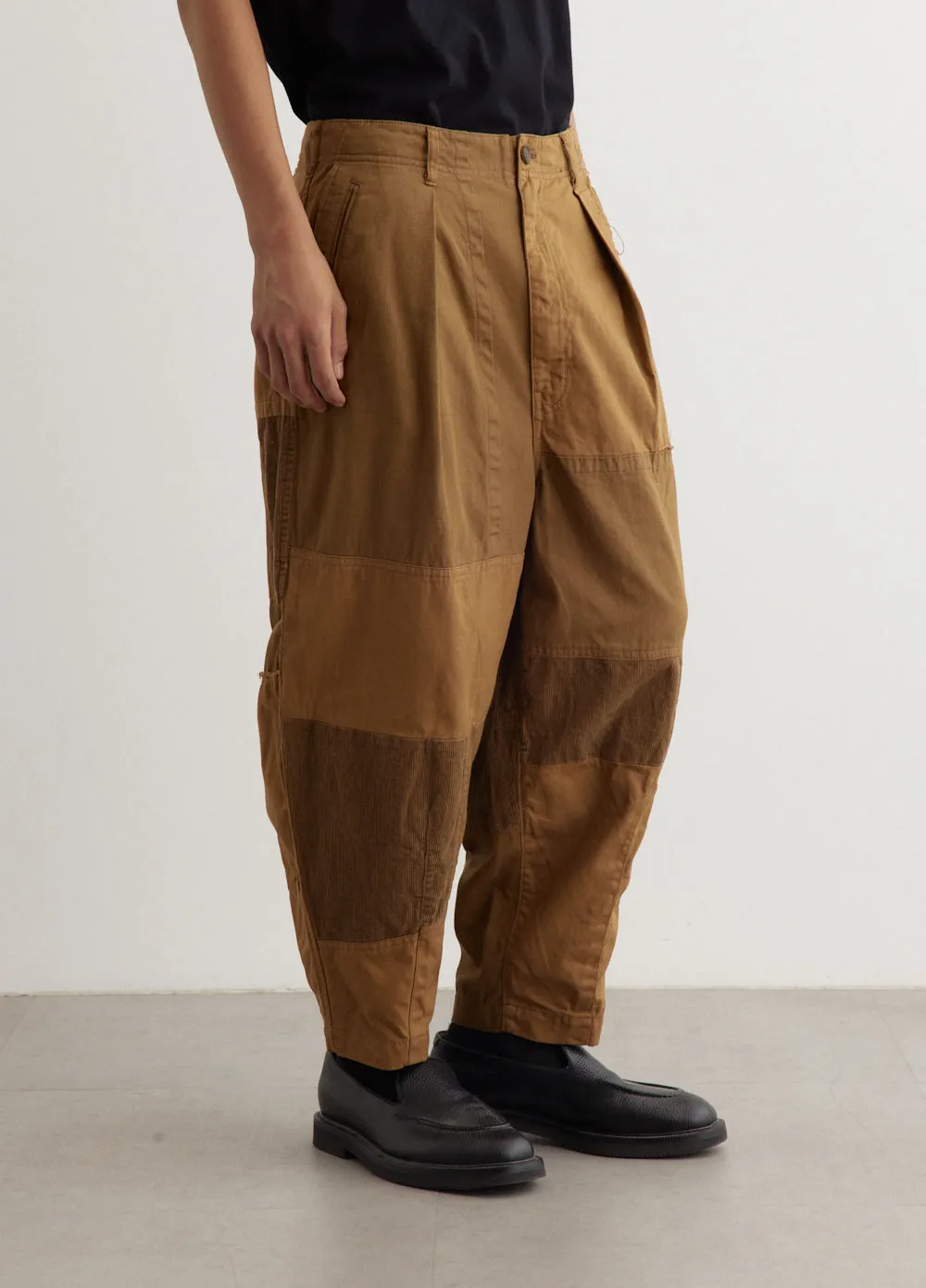 Cotton Patchwork Pants