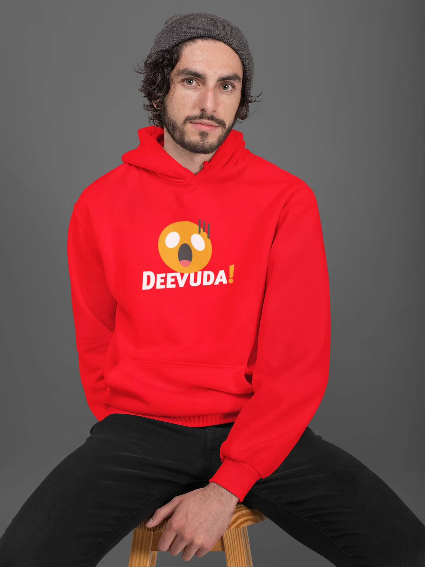 Deevuda Unisex Hoodie Red