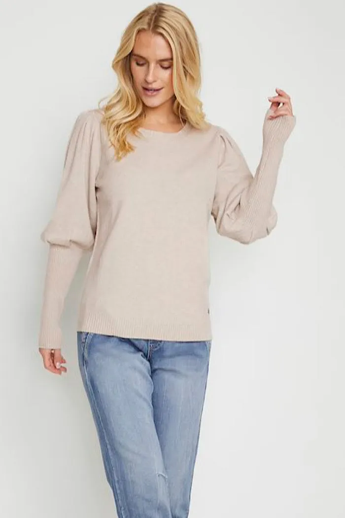 DELA KNIT PULLOVER - SILVER CLOUD - FINAL CLEARANCE