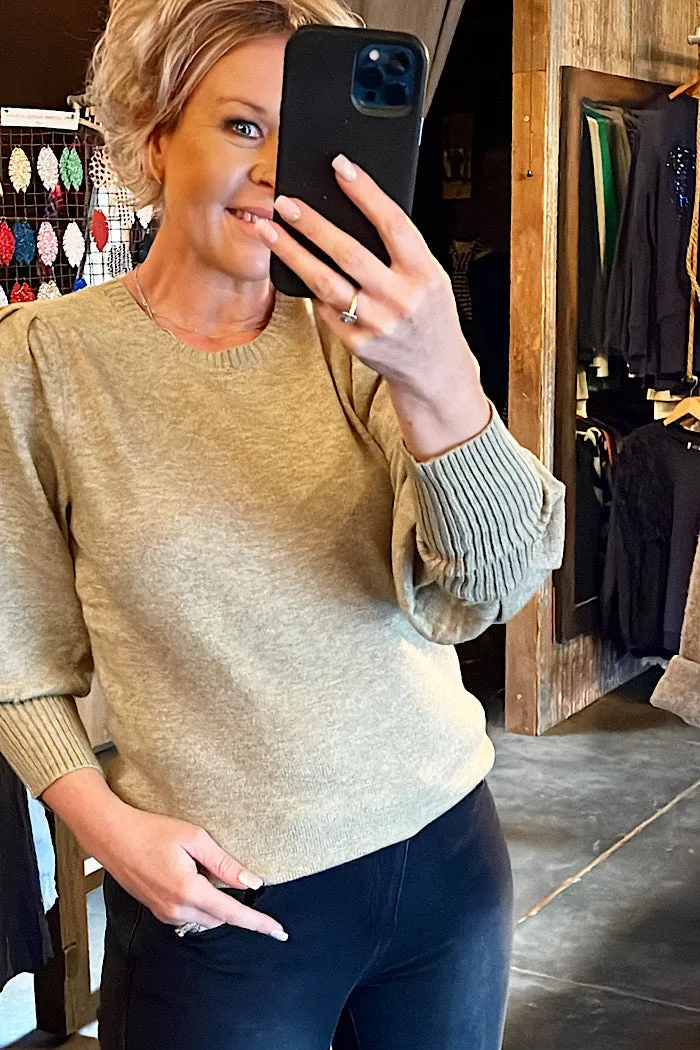 DELA KNIT PULLOVER - SILVER CLOUD - FINAL CLEARANCE