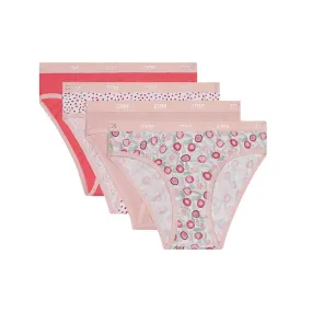 Dim Girls 4 Pack Pink Briefs