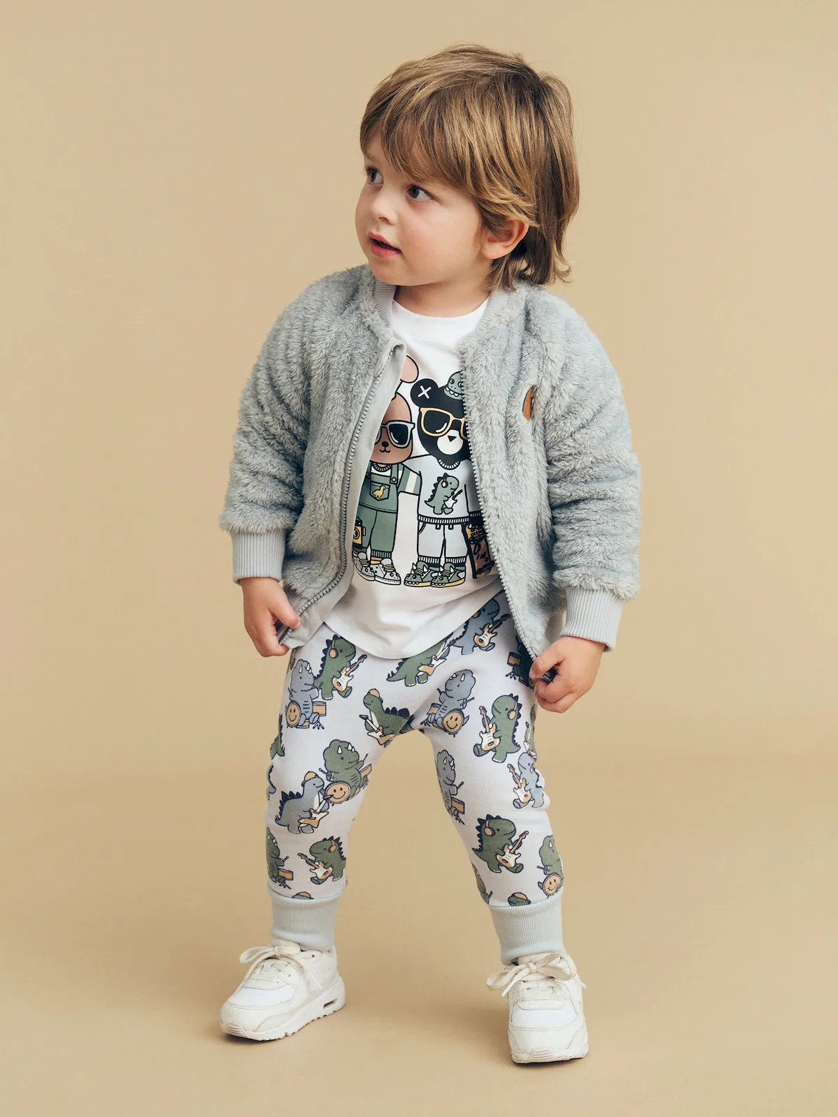 Dino Band Drop Crotch Pants