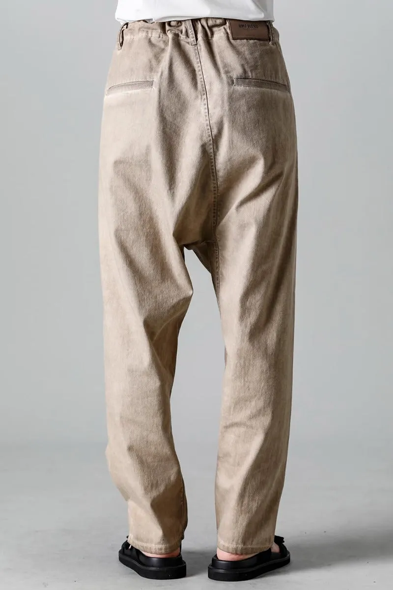 Drop Crotch Denim Pants Tan
