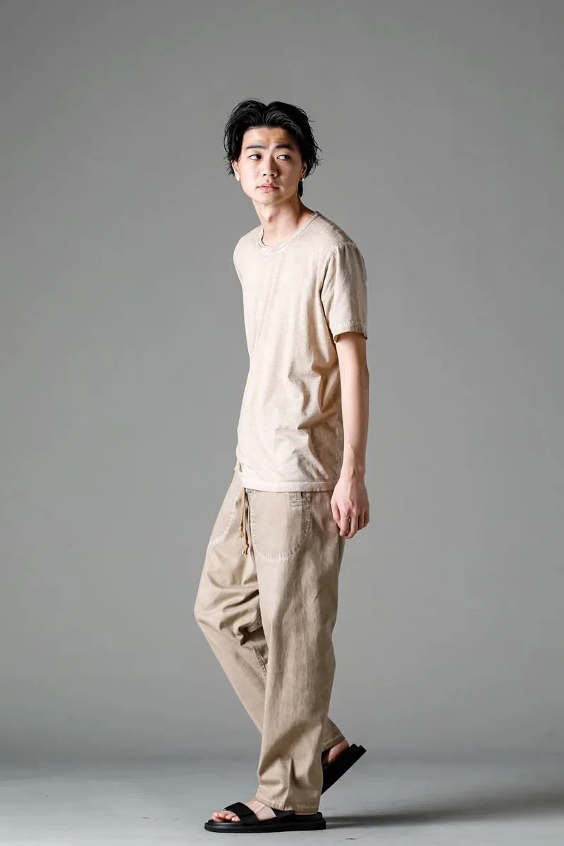 Drop Crotch Denim Pants Tan