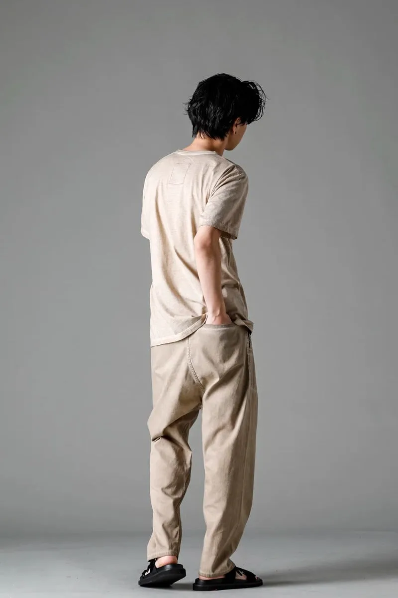 Drop Crotch Denim Pants Tan