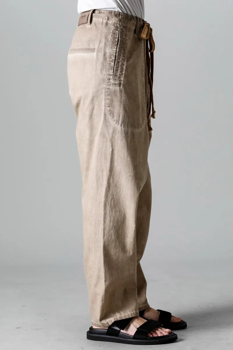 Drop Crotch Denim Pants Tan