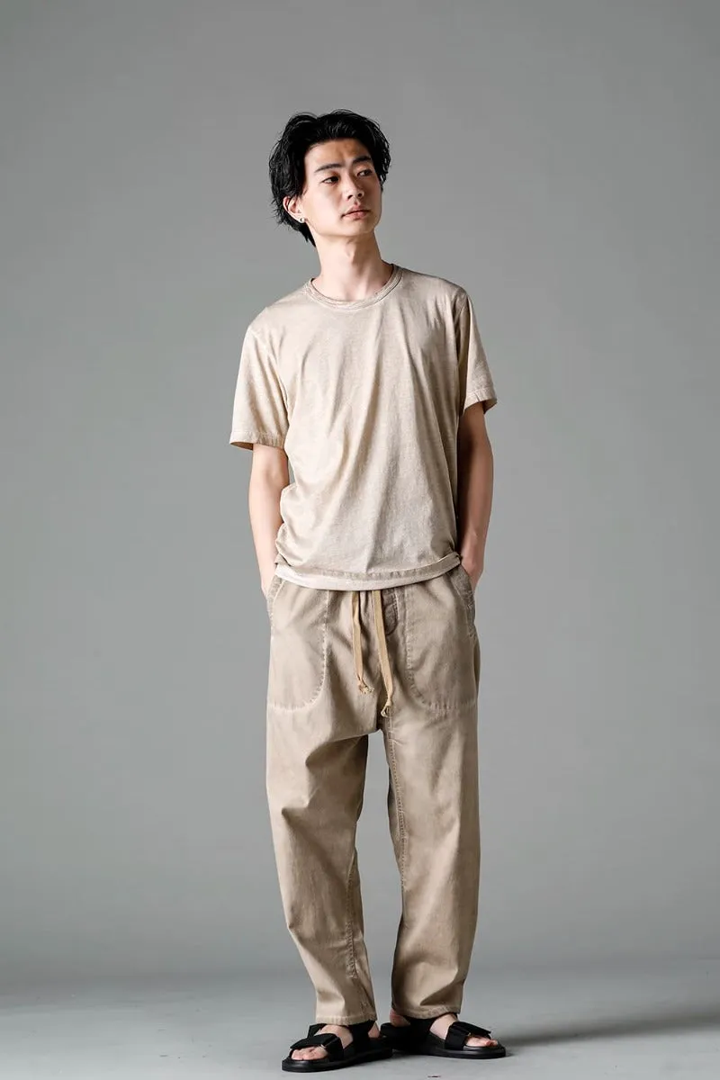 Drop Crotch Denim Pants Tan