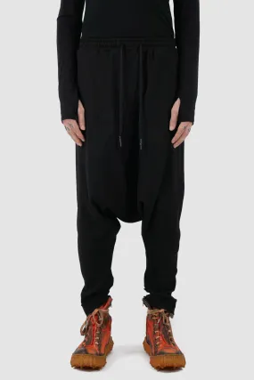 Drop Crotch Waffle Cotton Joggers
