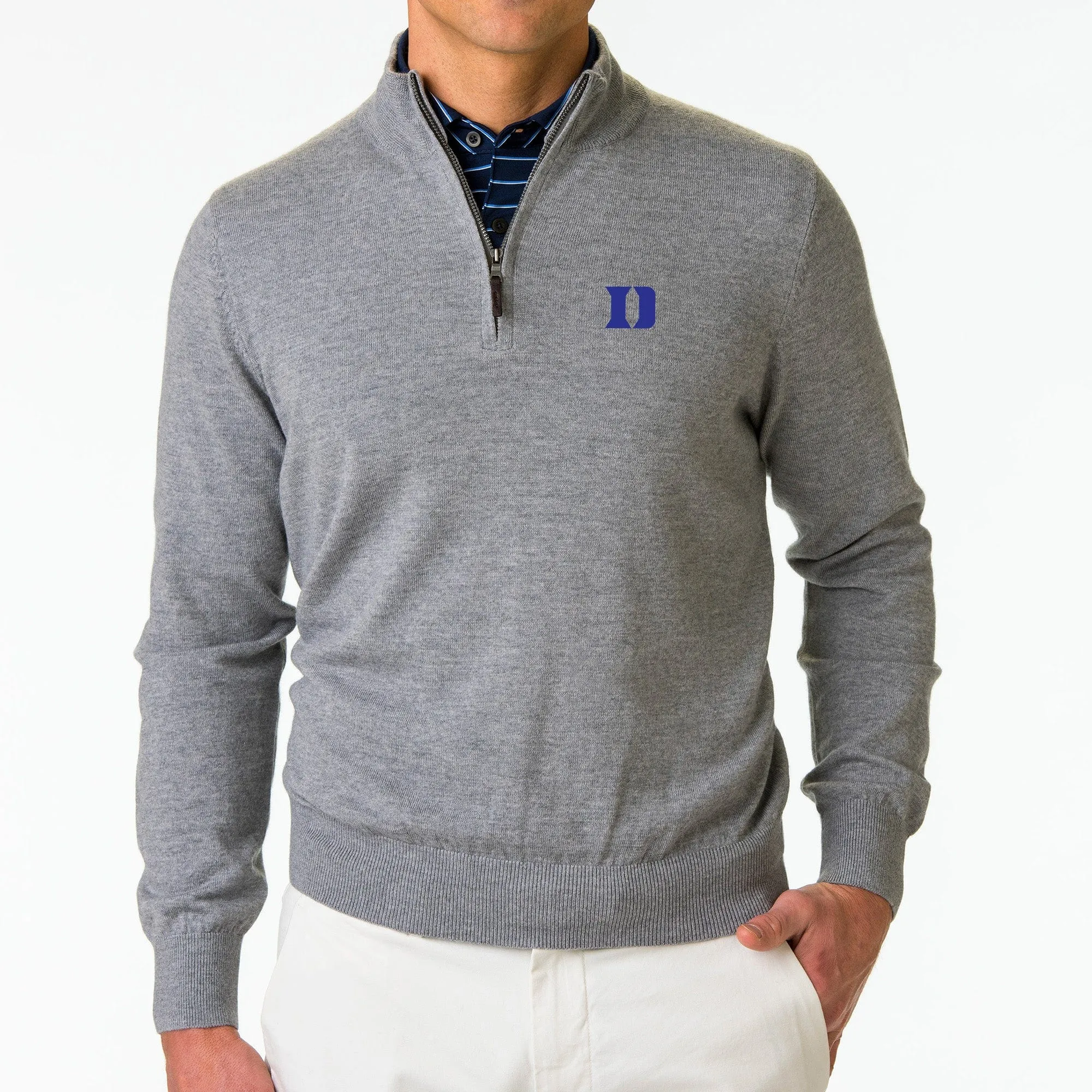 Duke University | Baruffa Merino Quarter Zip Windsweater | Collegiate