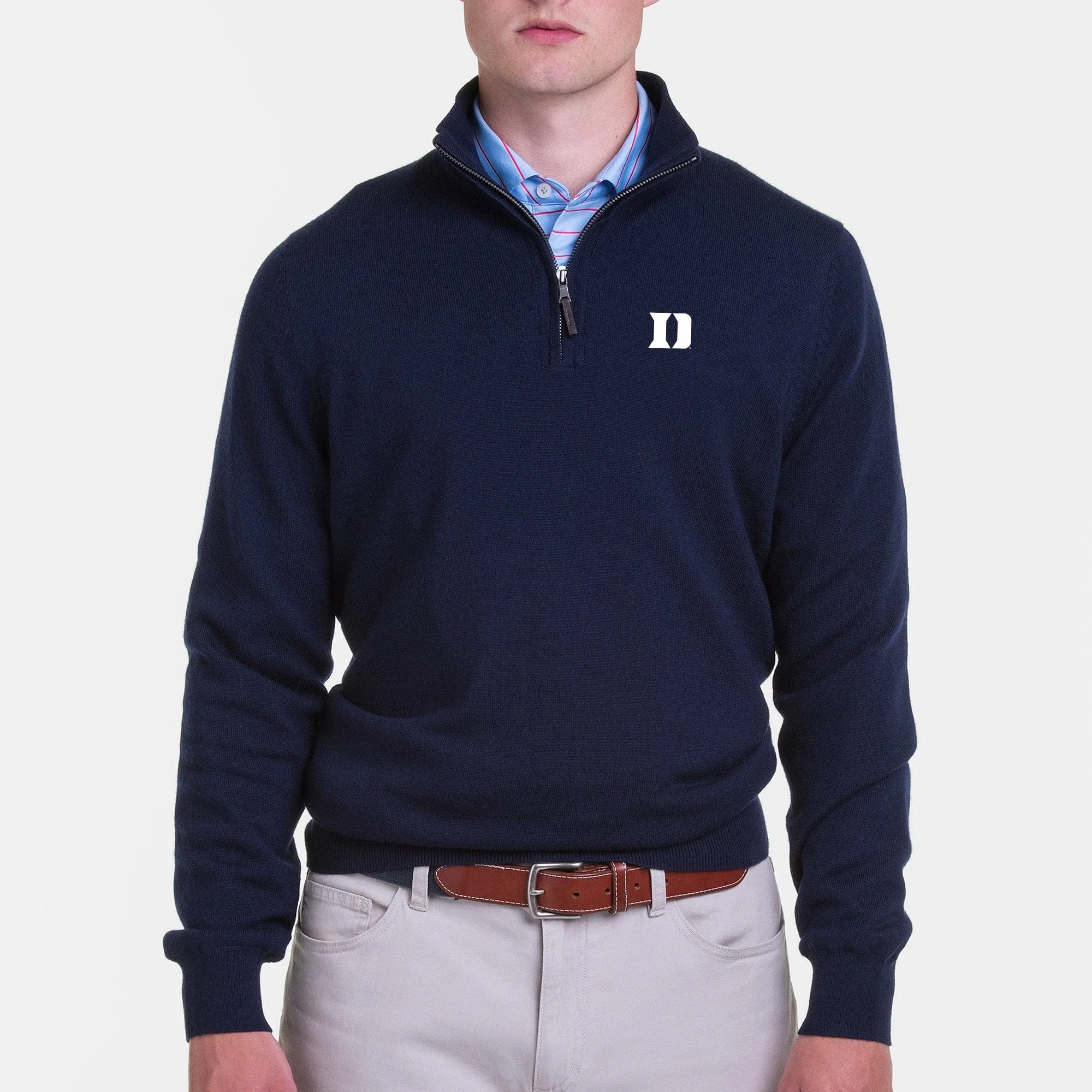 Duke University | Baruffa Merino Quarter Zip Windsweater | Collegiate