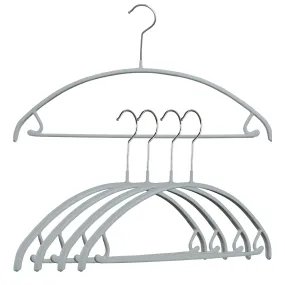 Euro Shirt, Sweater Hanger with Skirt Hooks, 42U, Silver