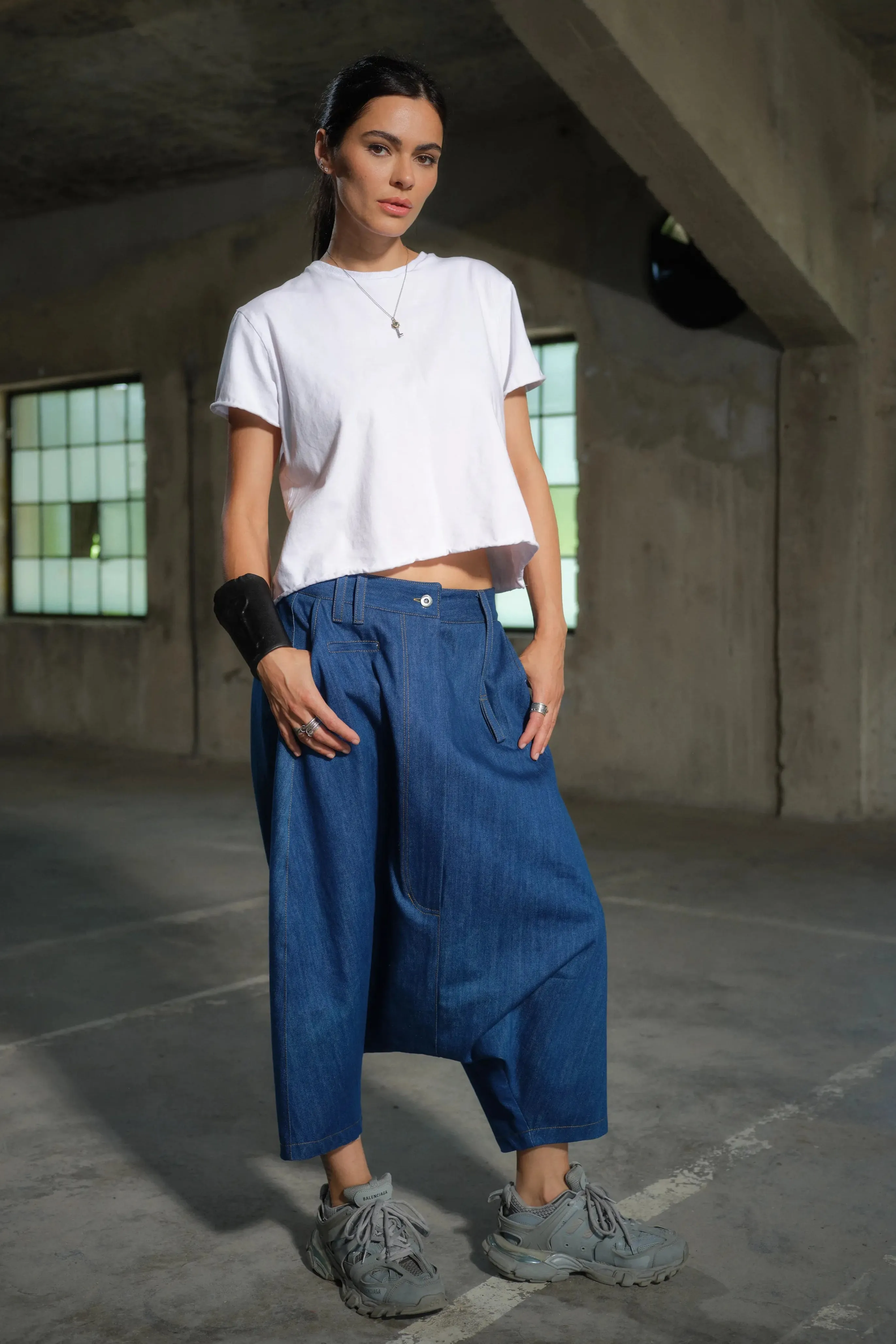 Extravagant Drop Crotch Denim Pants