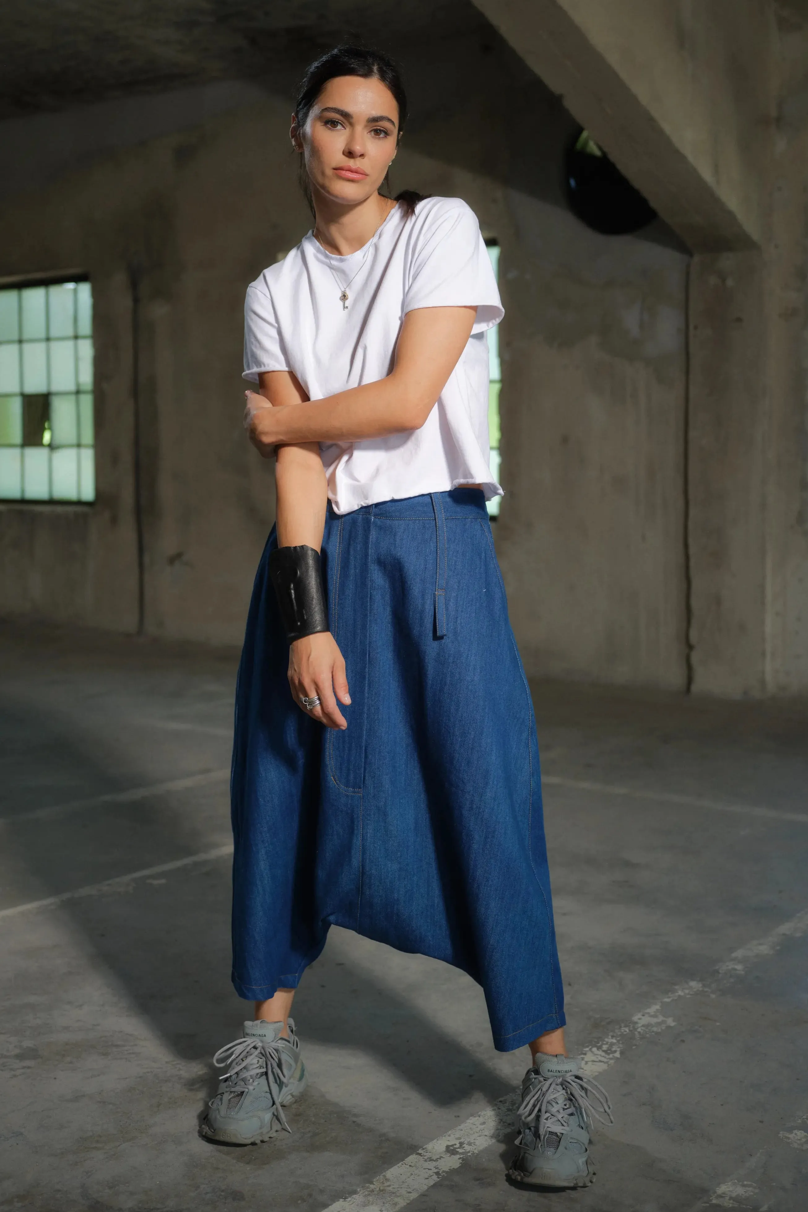Extravagant Drop Crotch Denim Pants