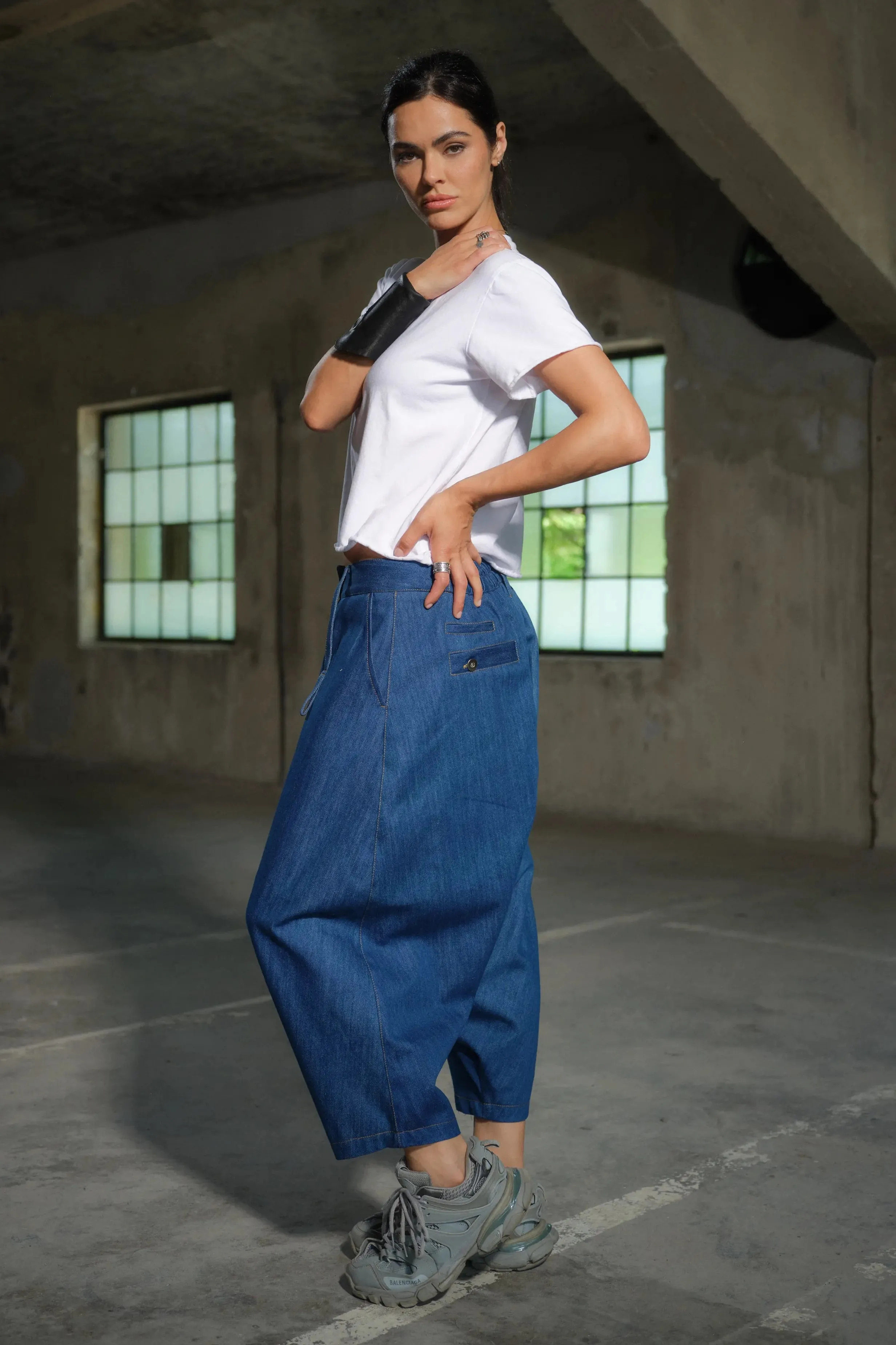 Extravagant Drop Crotch Denim Pants