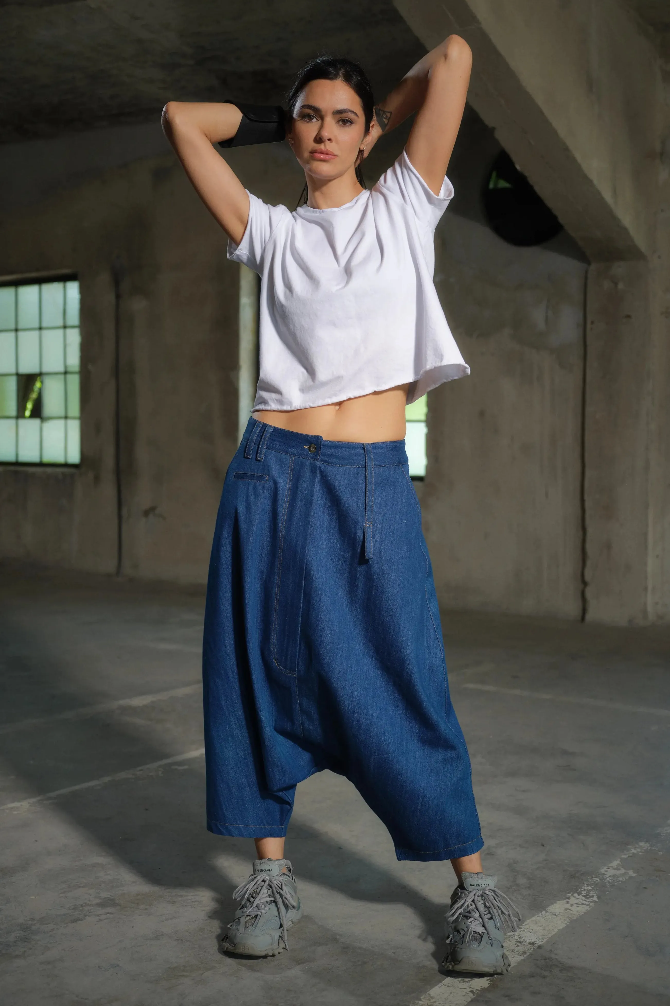 Extravagant Drop Crotch Denim Pants