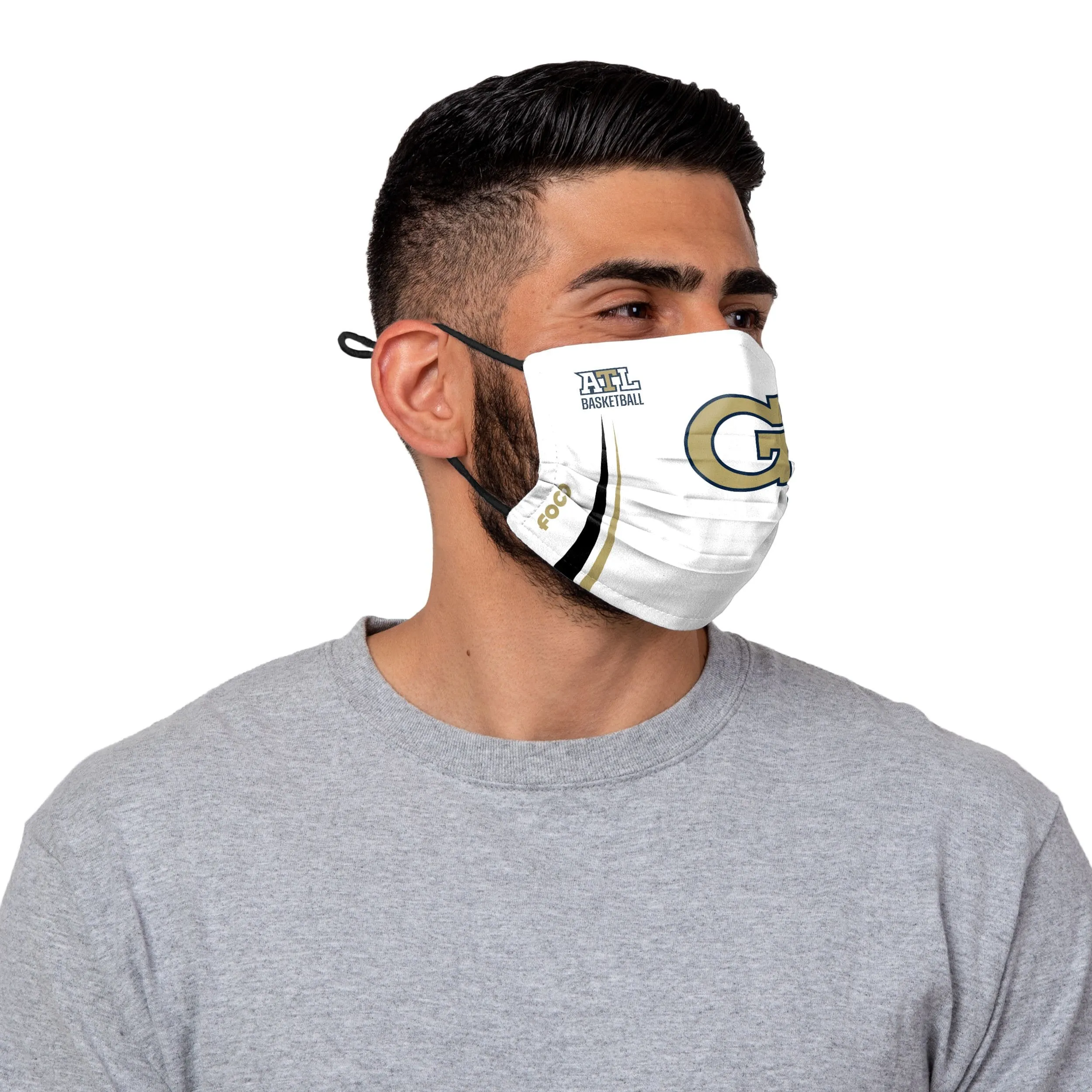 Georgia Tech Yellow Jackets NCAA On-Court Sideline Logo Adjustable White Face Cover