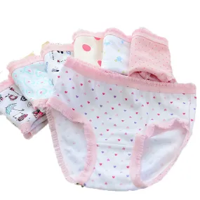 Girls 100% Cotton Knickers, 10 pcs/pack