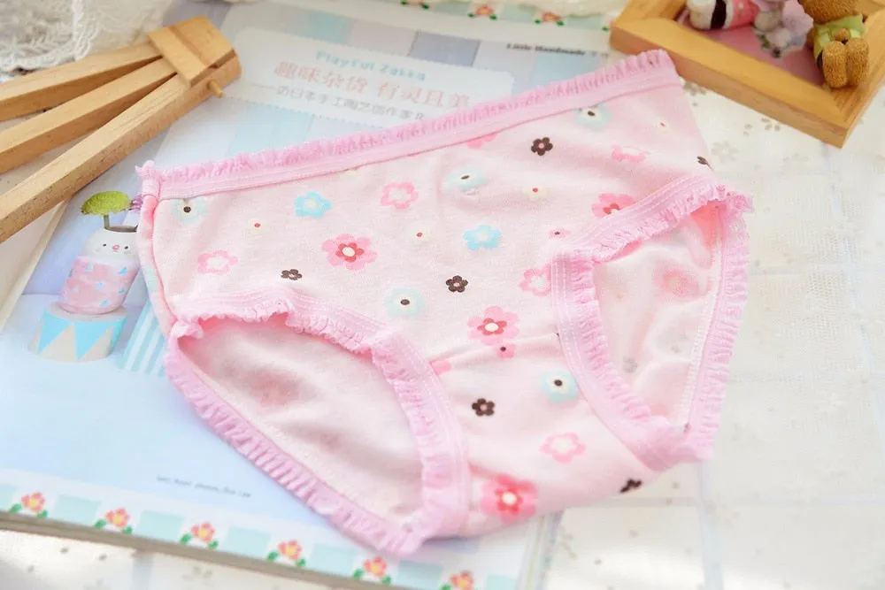 Girls 100% Cotton Knickers, 10 pcs/pack