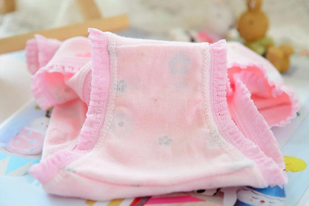 Girls 100% Cotton Knickers, 10 pcs/pack