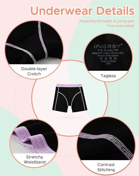 Girls Aged 8-16 Boyshorts Underwear 3-Pack