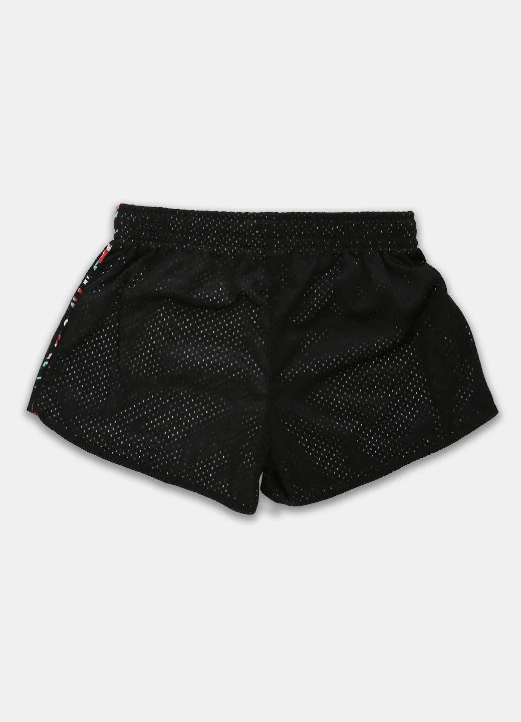 Girl's Mesh Performance Shorts with Contrast Print