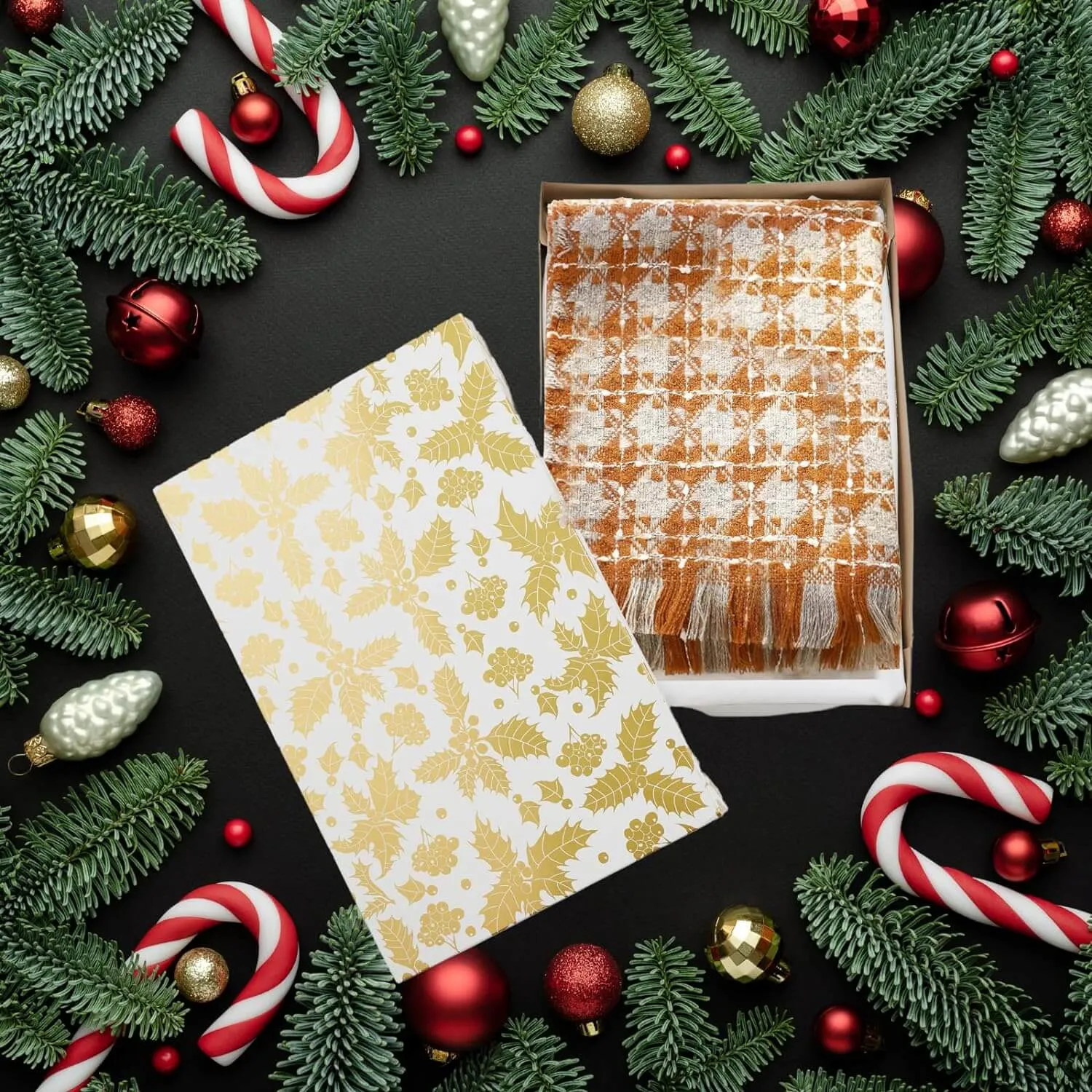 Gold & Silver Glittered Clothing Gift Boxes, Pack of 12