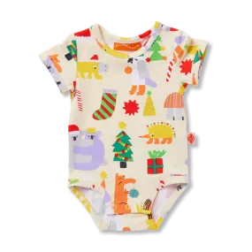 HALCYON NIGHTS TINSEL TAILS SHORT SLEEVE BODYSUIT